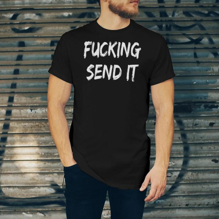 Fucking Send It Snowmobile Fan Jersey T-Shirt