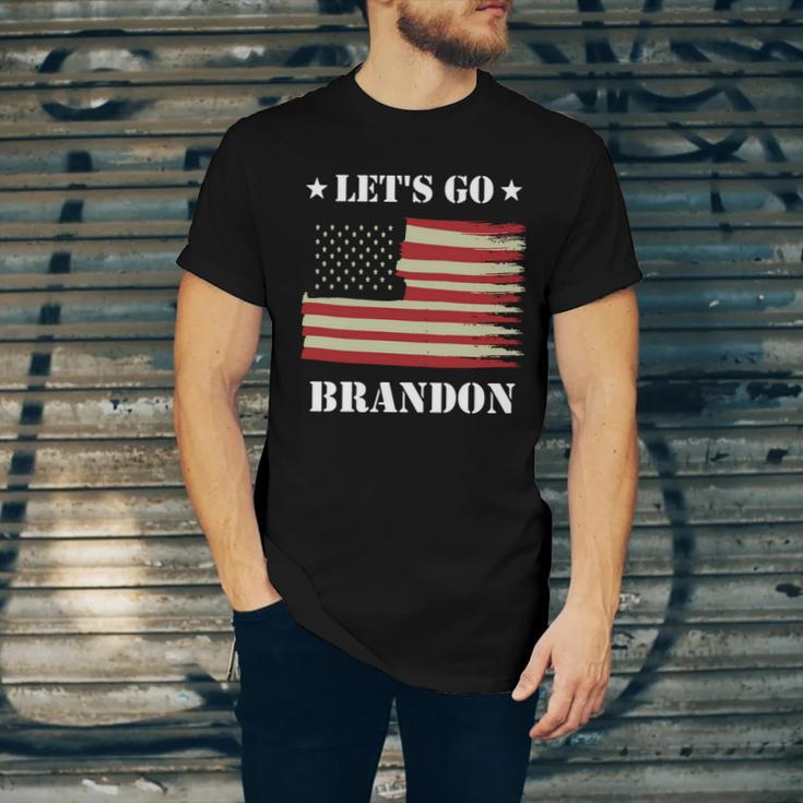 Funny Anti Biden Fjb Lets Go Brandon Let Go Brandon American Flag Republic Unisex Jersey Short Sleeve Crewneck Tshirt