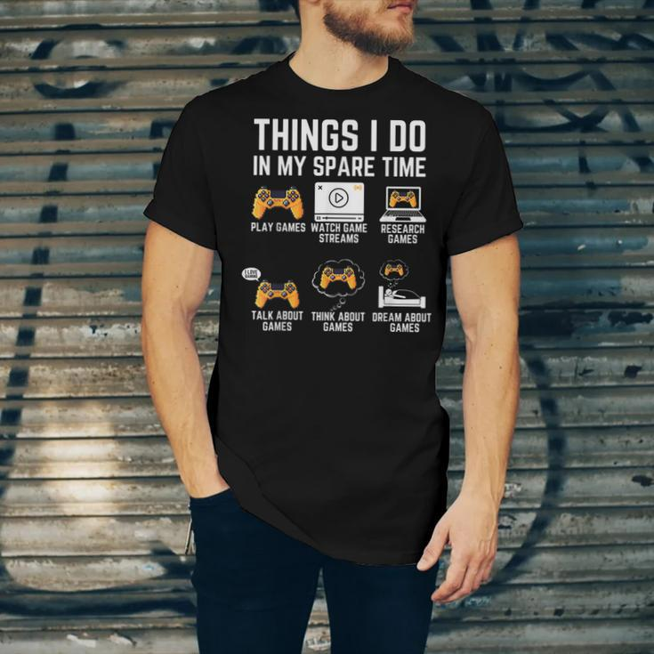 Funny Gamer Things I Do In My Spare Time Gaming V3 Men Women T-shirt Unisex Jersey Short Sleeve Crewneck Tee