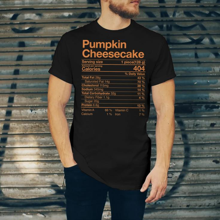 Pumpkin Cheesecake Nutrition Facts Thanksgiving Turkey Day V2 Unisex Jersey Short Sleeve Crewneck Tshirt