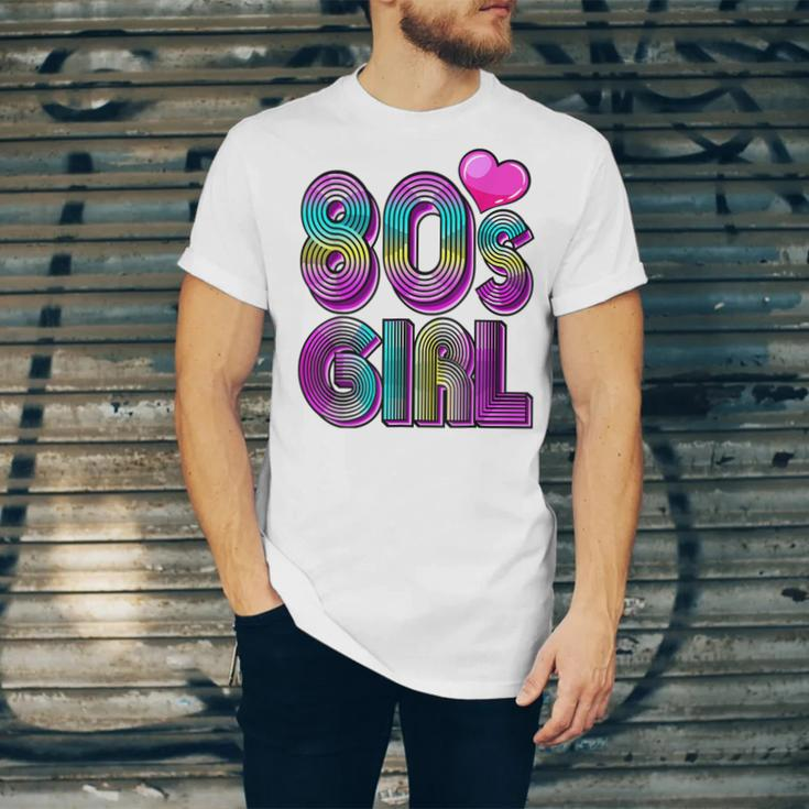 80S Girl Birthday Party Costume Retro Vintage Gift Women V2 Unisex Jersey Short Sleeve Crewneck Tshirt
