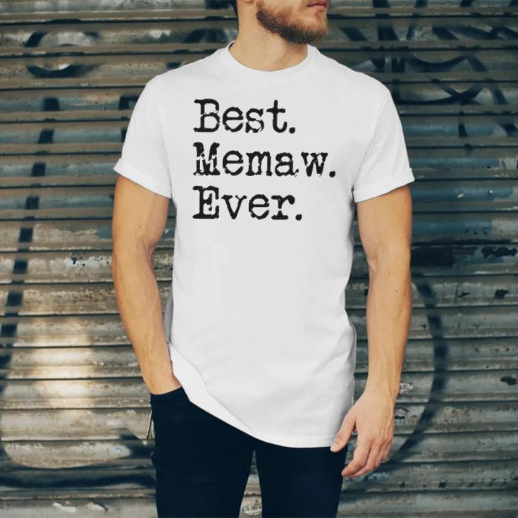 Best Memaw Ever Grandmother Grandma From Grandchildren Jersey T-Shirt