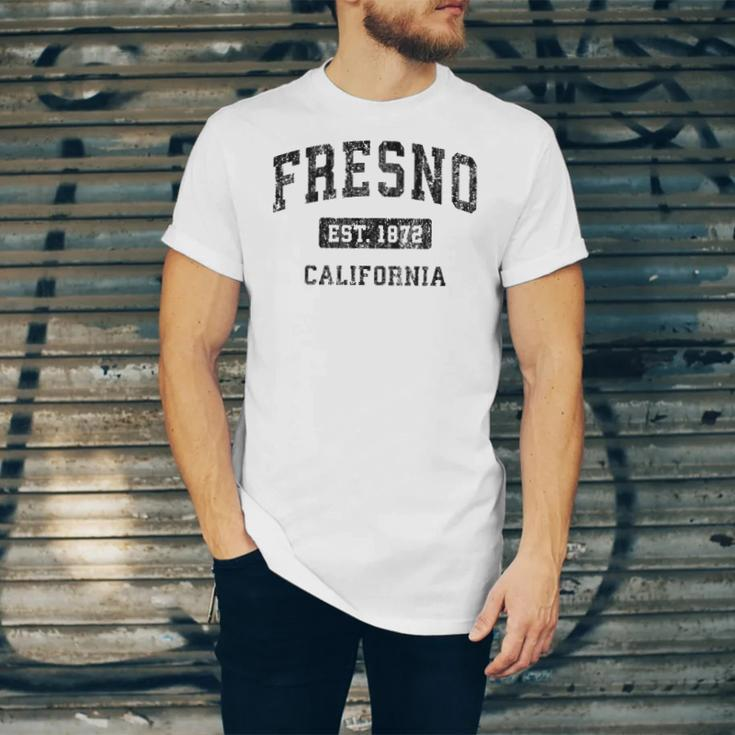 Fresno California Ca Vintage Sports Black Jersey T-Shirt