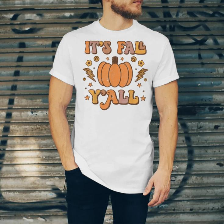 Its Fall Yall Pumpkin Spice Autumn Season Thanksgiving Unisex Jersey Short Sleeve Crewneck Tshirt