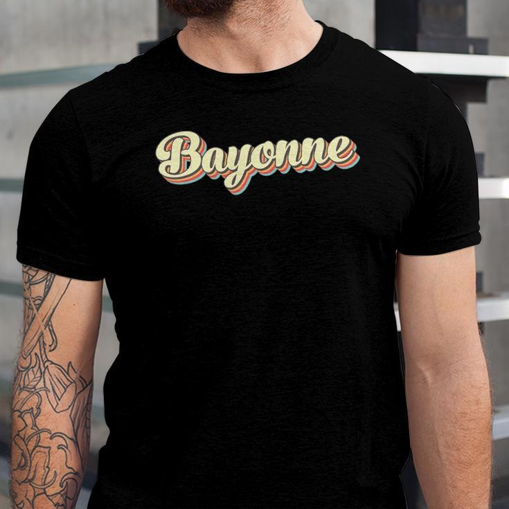 Bayonneretro Art Baseball Font Vintage Jersey T-Shirt