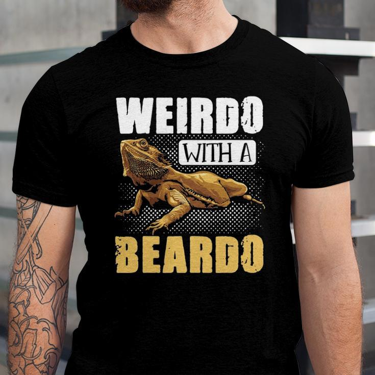 Bearded Dragon Weirdo With A Beardo Reptiles Jersey T-Shirt