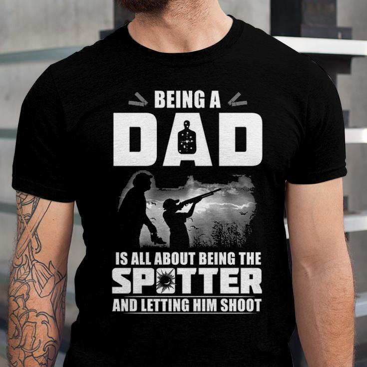 Being A Dad - Letting Him Shoot Unisex Jersey Short Sleeve Crewneck Tshirt