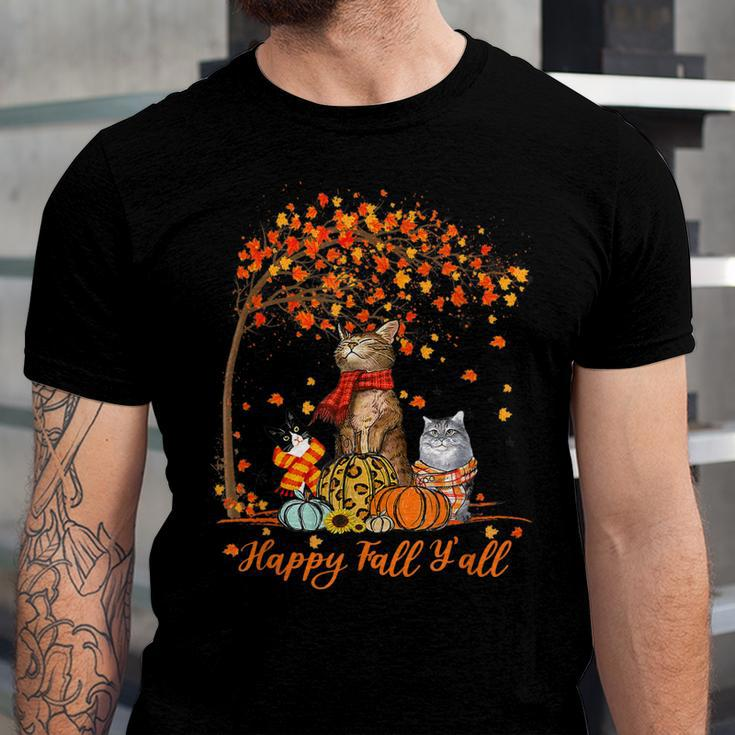 Cat It’S Fall Y’All Pumpkin Autumn Halloween Cat Fall Autumn Men Women T-shirt Unisex Jersey Short Sleeve Crewneck Tee