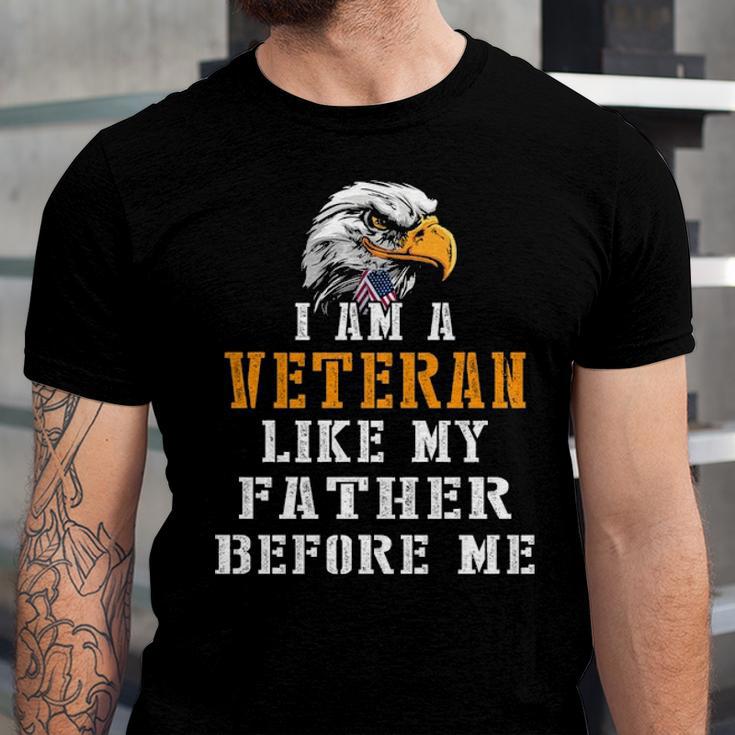 I Am A Veteran Like My Father Before Me V2 Unisex Jersey Short Sleeve Crewneck Tshirt