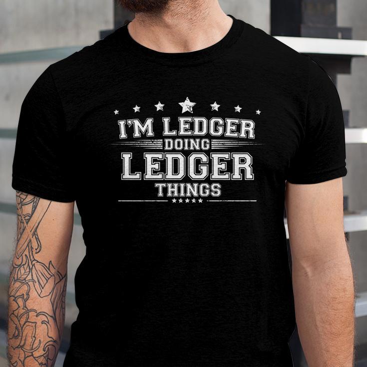 Im Ledger Doing Ledger Things Unisex Jersey Short Sleeve Crewneck Tshirt