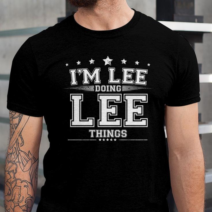 Im Lee Doing Lee Things Unisex Jersey Short Sleeve Crewneck Tshirt