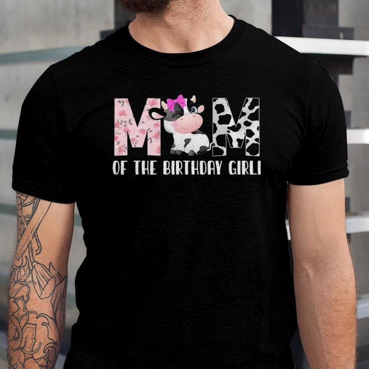 Mom Of The Birthday Girl &8211 Cow Farm Birthday &8211 Cow Jersey T-Shirt