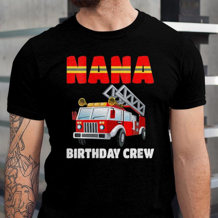 Nana Birthday Crew Fire Truck Birthday Fireman Jersey T-Shirt