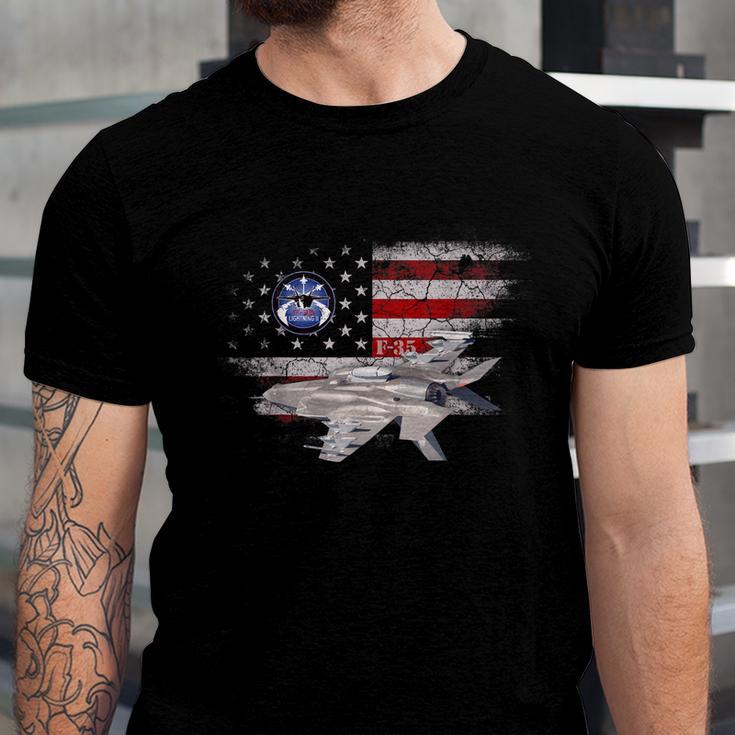 Proud US Air Force F35 Air Force Veterans Day Gift Unisex Jersey Short Sleeve Crewneck Tshirt