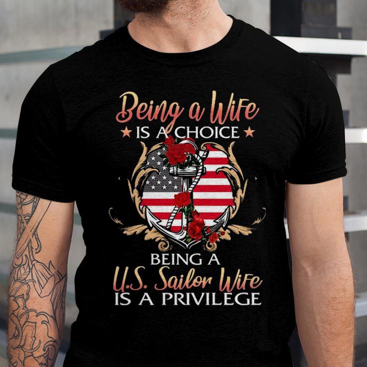 Us Sailor Wife Unisex Jersey Short Sleeve Crewneck Tshirt