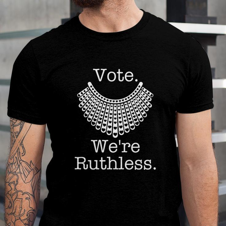 Vote Were Ruthless Notorious Rbg Ruth Bader Ginsburg Unisex Jersey Short Sleeve Crewneck Tshirt