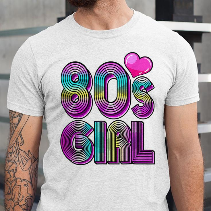 80S Girl Birthday Party Costume Retro Vintage Gift Women V2 Unisex Jersey Short Sleeve Crewneck Tshirt