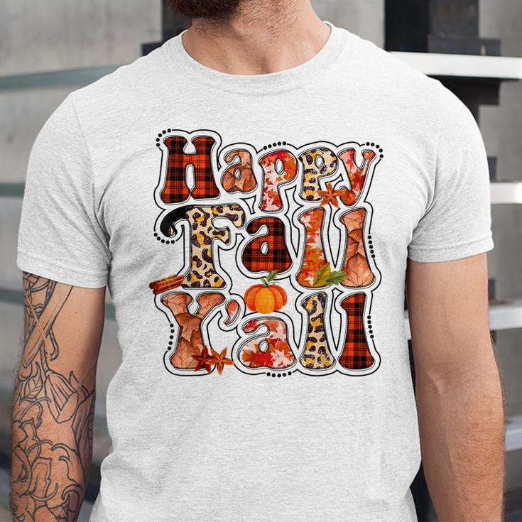 Happy Fall Yall Autumn Vibes Halloween For Autumn Lovers Men Women T-shirt Unisex Jersey Short Sleeve Crewneck Tee