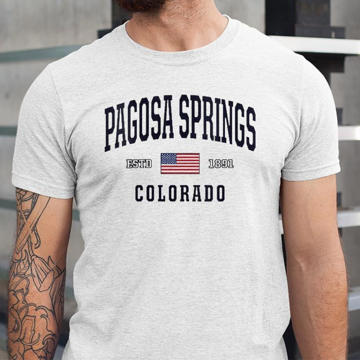 Usa Flag Stars &Amp Stripes Pagosa Springs Colorado Jersey T-Shirt
