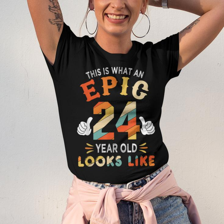 24Th Birthday Gifts For 24 Years Old Epic Looks Like Unisex Jersey Short Sleeve Crewneck Tshirt