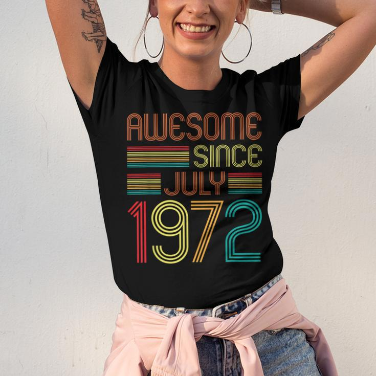 Awesome Since July 1972 Vintage 50Th Birthday 50 Years Old Unisex Jersey Short Sleeve Crewneck Tshirt