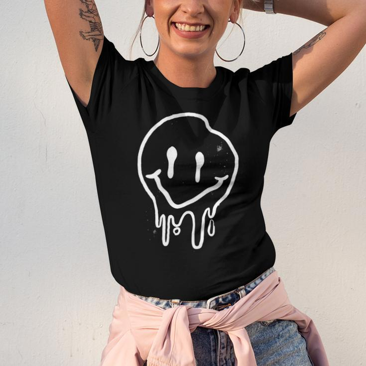Cool Melting Smiling Face Emojicon Melting Smile Jersey T-Shirt
