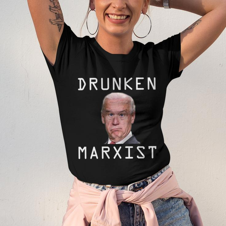 Funny Anti Biden Drunken Marxist Joe Biden Unisex Jersey Short Sleeve Crewneck Tshirt