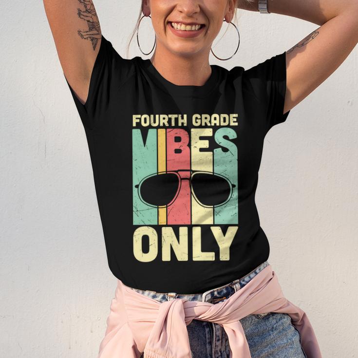 Funny Back To Schol Fourth Grade Vibes Only Unisex Jersey Short Sleeve Crewneck Tshirt