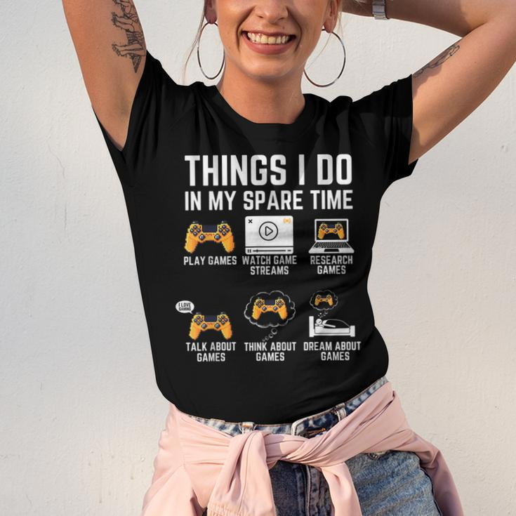 Funny Gamer Things I Do In My Spare Time Gaming V3 Men Women T-shirt Unisex Jersey Short Sleeve Crewneck Tee