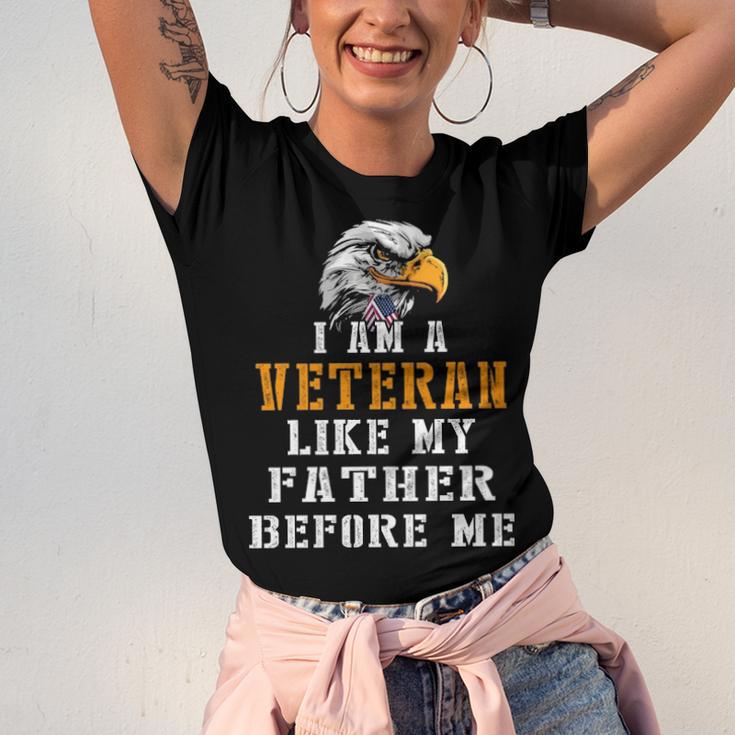 I Am A Veteran Like My Father Before Me V2 Unisex Jersey Short Sleeve Crewneck Tshirt