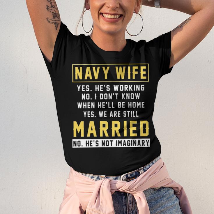 Navy Wife - Wife Of A Navy Veteran Unisex Jersey Short Sleeve Crewneck Tshirt