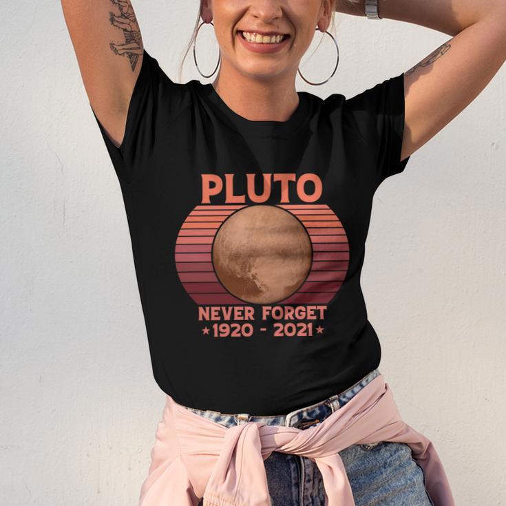 Pluto Never Forget V2 Unisex Jersey Short Sleeve Crewneck Tshirt