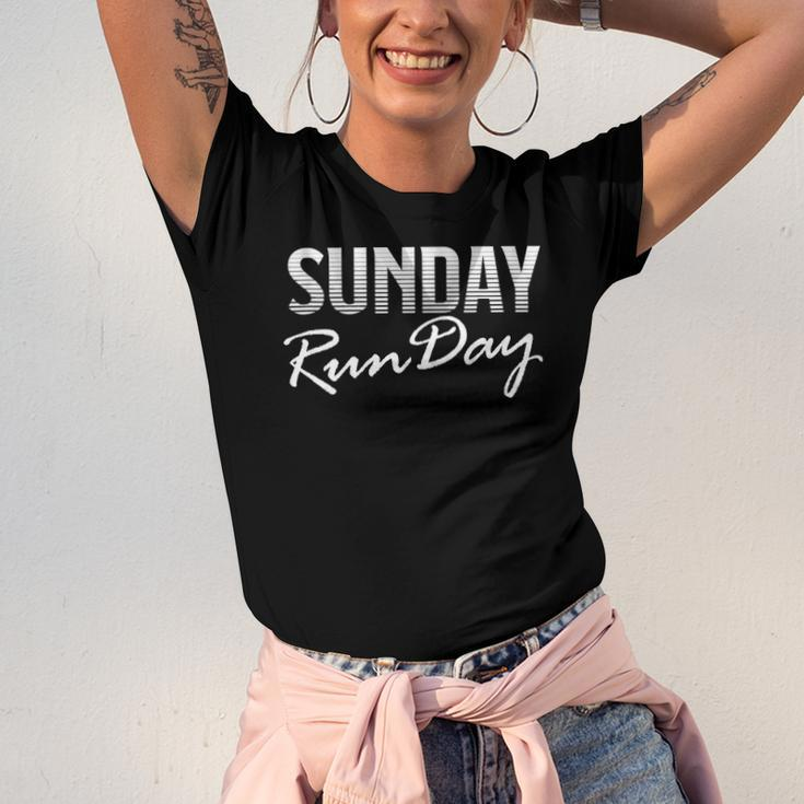 Running With Saying Sunday Runday Jersey T-Shirt