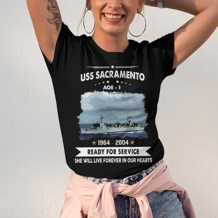 Uss Sacramento Aoe Unisex Jersey Short Sleeve Crewneck Tshirt
