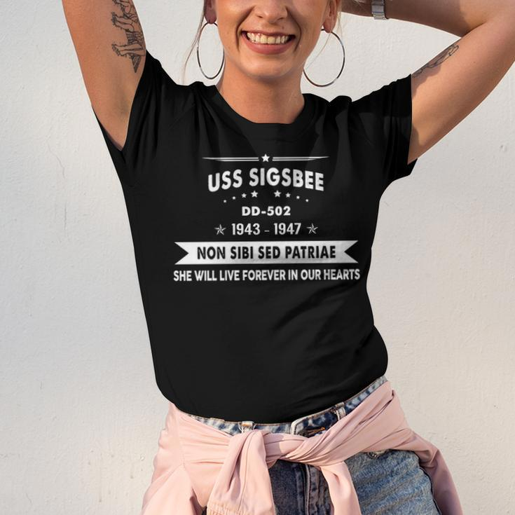 Uss Sigsbee Dd Unisex Jersey Short Sleeve Crewneck Tshirt