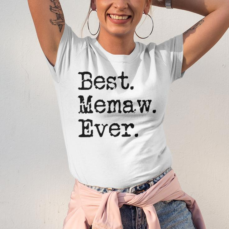 Best Memaw Ever Grandmother Grandma From Grandchildren Jersey T-Shirt