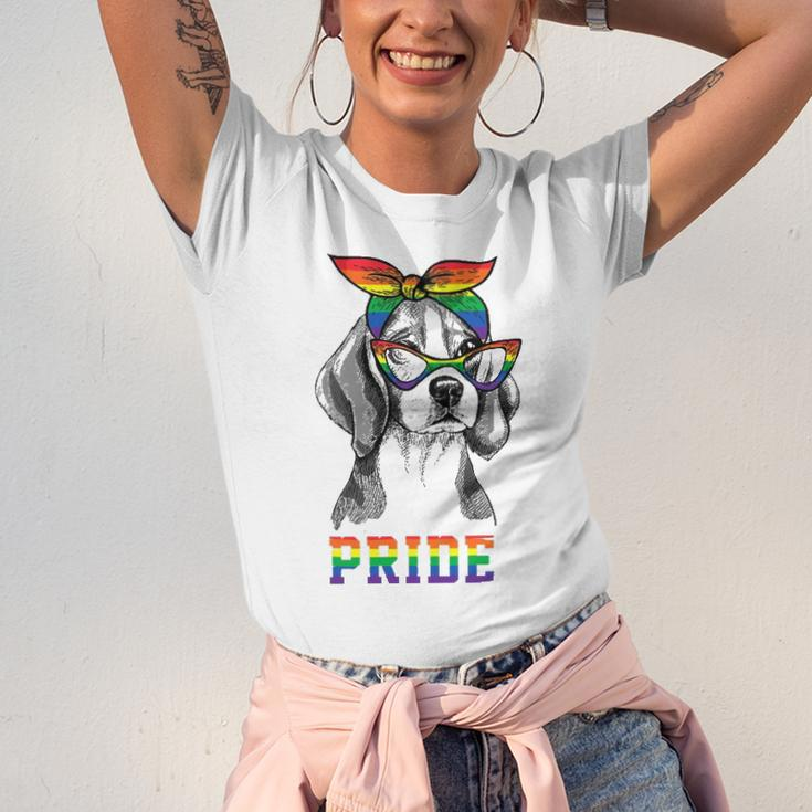 Cute Dog Lover Puppy Owner Beagle Mom Dad Gay Lesbian Lgbt Jersey T-Shirt