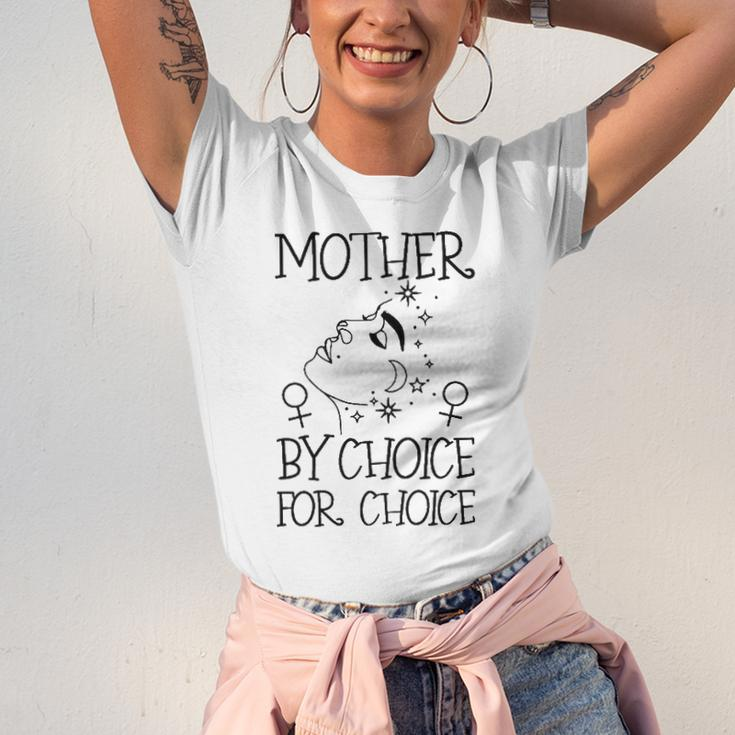 Mother By Choice For Choice Reproductive Rights Abstract Face Stars And Moon Jersey T-Shirt