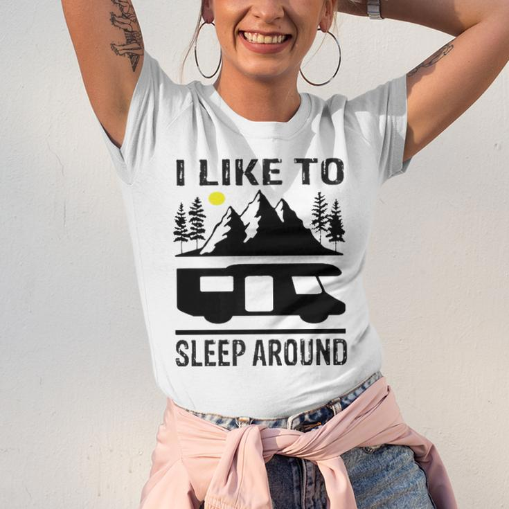 I Like To Sleep Around Camper Jersey T-Shirt