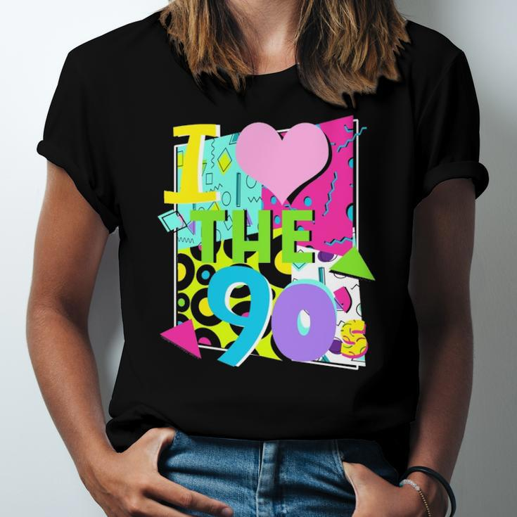 1990&8217S 90S Halloween Party Theme I Love Heart The Nineties Jersey T-Shirt