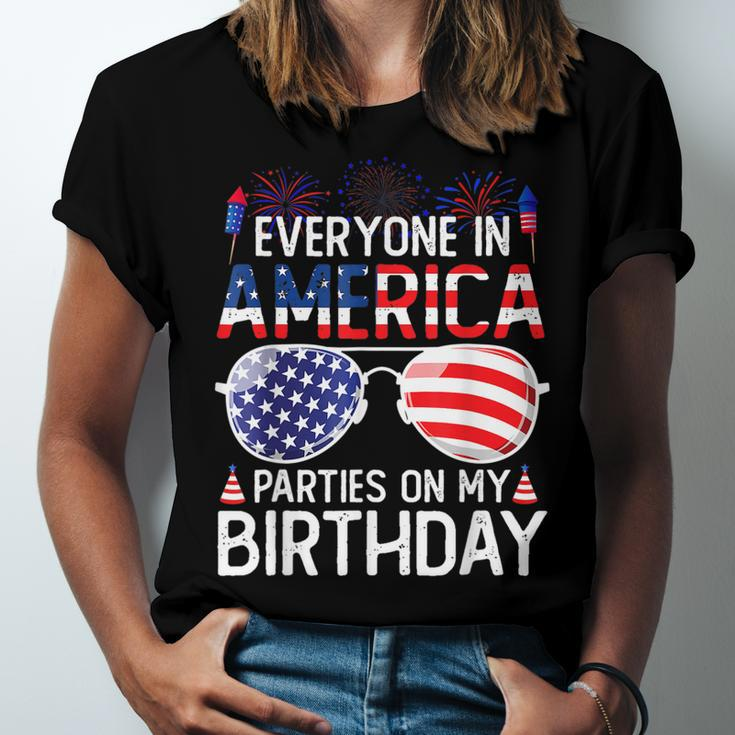4Th Of July Birthday Gifts Funny Bday Born On 4Th Of July Unisex Jersey Short Sleeve Crewneck Tshirt