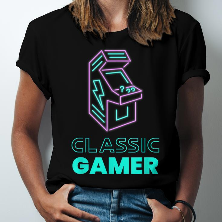 70S 80S 90S Vintage Retro Arcade Video Game Old School Gamer V6 Men Women T-shirt Unisex Jersey Short Sleeve Crewneck Tee