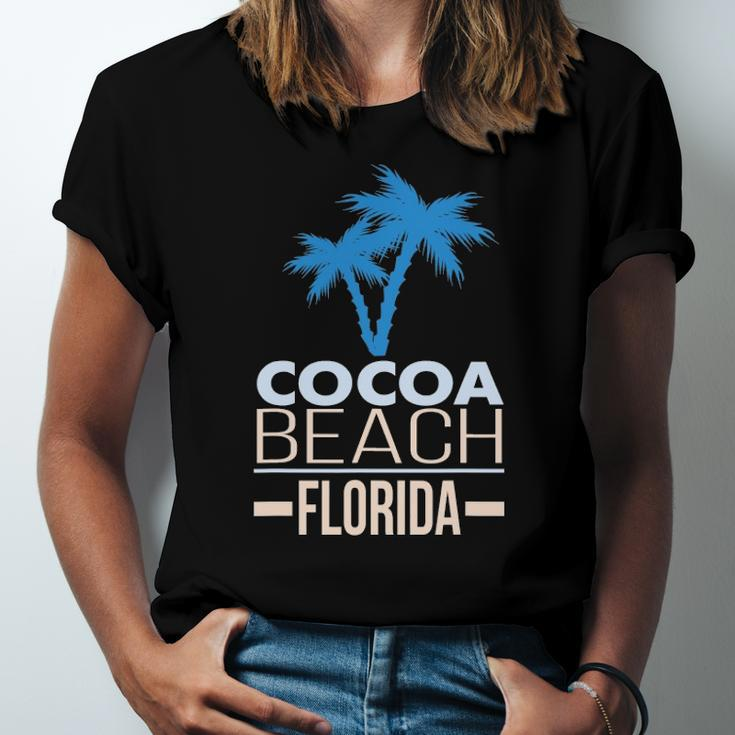 Cocoa Beach Florida Palm Tree Jersey T-Shirt