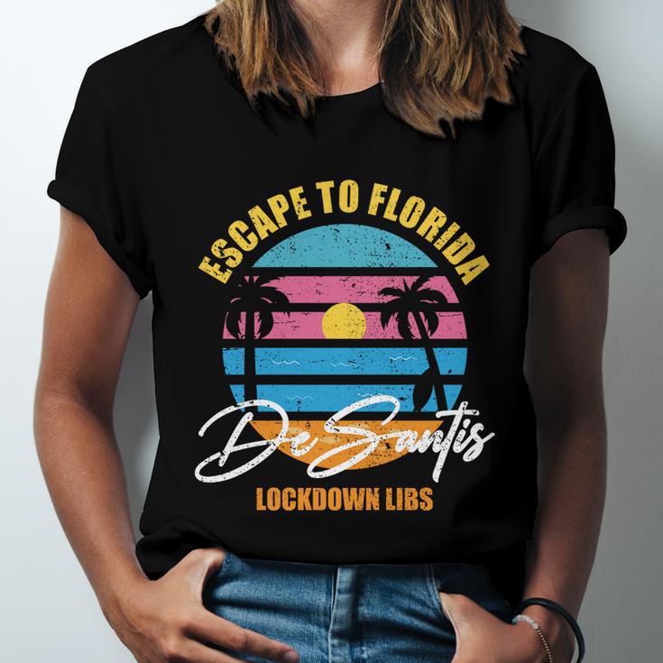 Desantis Escape To Florida Great Gift V3 Unisex Jersey Short Sleeve Crewneck Tshirt