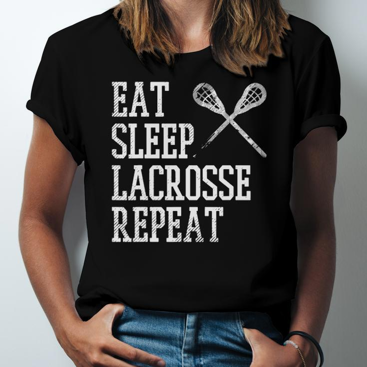 Eat Sleep Lacrosse Repeat Lax Player Kids Jersey T-Shirt