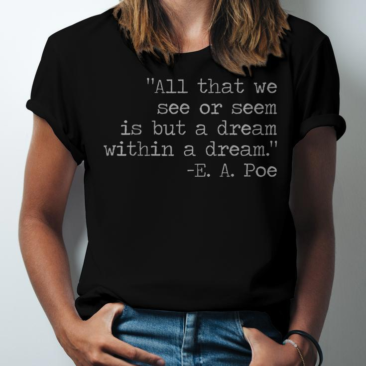 Edgar Allen Poe | A Dream Within A Dream Unisex Jersey Short Sleeve Crewneck Tshirt