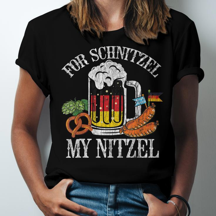 For Schnitzel My Nitzel Funny Oktoberfest German Beer Wurst Men Women T-shirt Unisex Jersey Short Sleeve Crewneck Tee