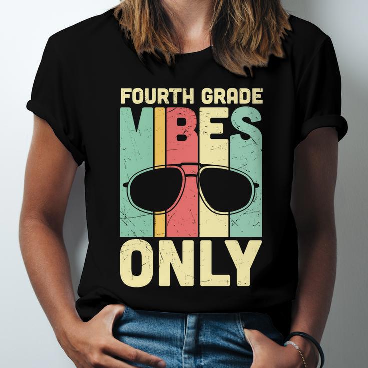 Funny Back To Schol Fourth Grade Vibes Only Unisex Jersey Short Sleeve Crewneck Tshirt