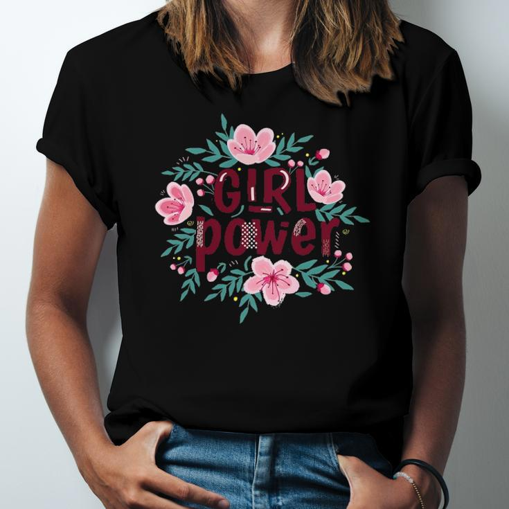 Girl Power Be Strong Motivational Quotes Graphic Jersey T-Shirt