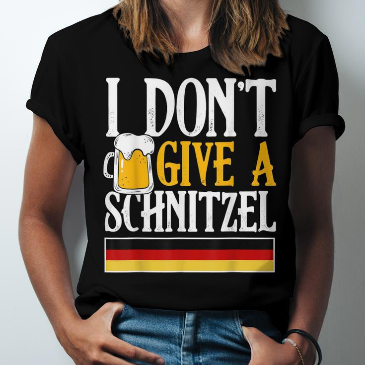 I Dont Give A Schnitzel German Beer Wurst Funny Oktoberfest Men Women T-shirt Unisex Jersey Short Sleeve Crewneck Tee